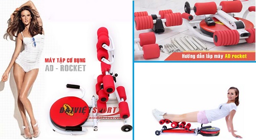 Sử dụng máy tập cơ bụng AB rocket giúp giảm mỡ bụng