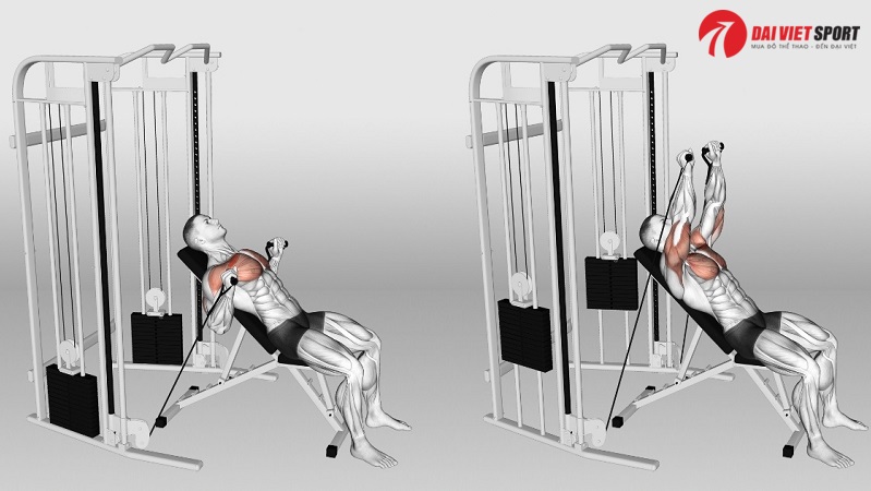 Bài tập Incline cable chest press